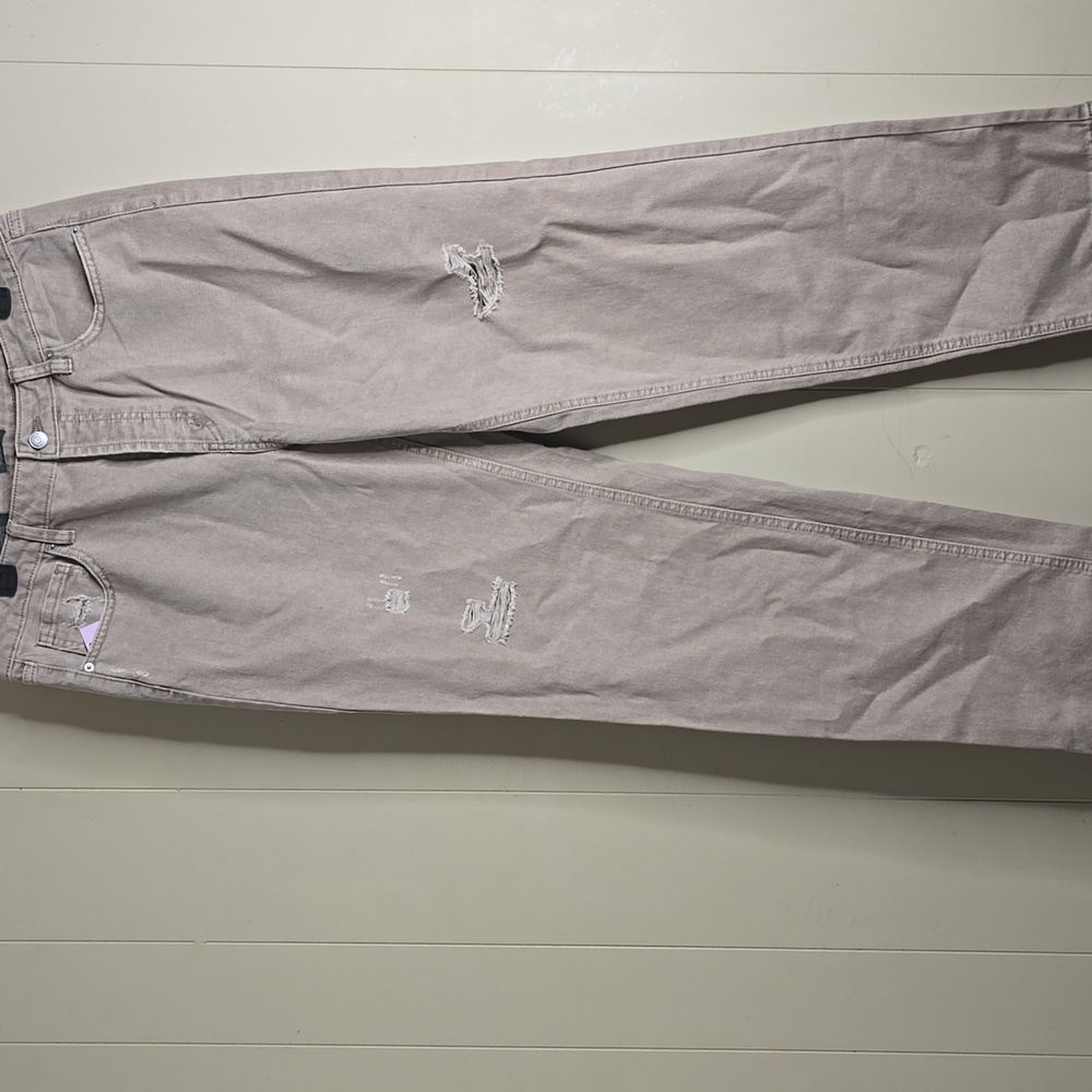 Women's High Rise EasyRigid Straight Distressed Jeans Wild Fable 12 - Picture 3 of 10